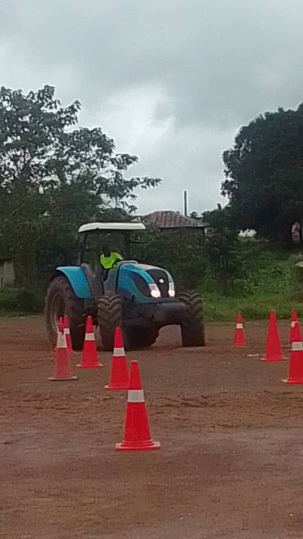 Training team during an agricultural and equipment training programme